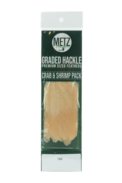 Metz Hackle Crab Shrimp Pack Saddle Hackle, Hen Hackle, Asst. Feathers