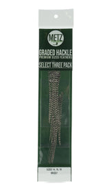 Metz Hackle Select 3 Size Pack Dry Fly Hackle