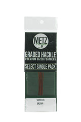 Metz Hackle Select Single Size Pack Brown size 20 Dry Fly Hackle