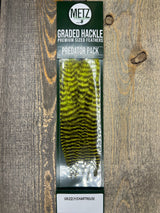 Metz Predator Pack Grizzly/Chartreuse Streamer Feathers