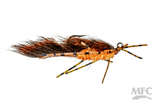 MFC Jig Squirdle Bug Craw over Rust/Orange / #08 Trout Flies