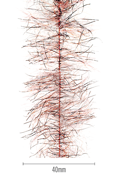 MFC Senyo's Peppered Satin Chenille Flesh / 40mm Chenille