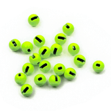 MFC Slotted Tungsten Beads 20 Pack Chartreuse / 2.4mm (3/32") Beads, Eyes, Coneheads
