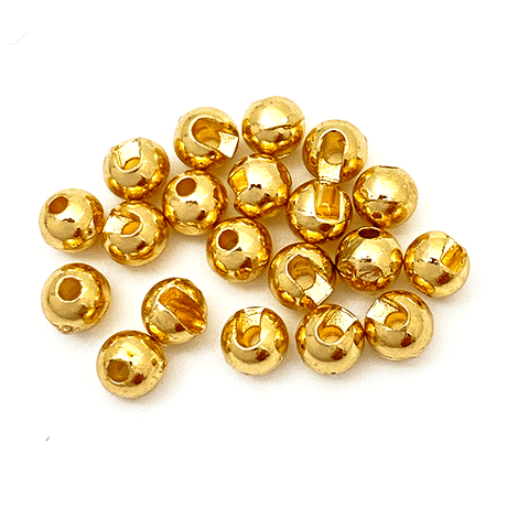 MFC Slotted Tungsten Beads 20 Pack Gold / 2.0mm (5/64") Beads, Eyes, Coneheads