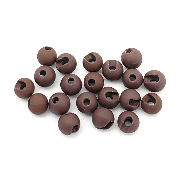 MFC Slotted Tungsten Beads 20 Pack Matte Brown / 2.4mm (3/32") Beads, Eyes, Coneheads