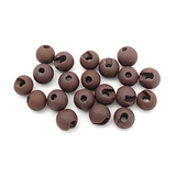 MFC Slotted Tungsten Beads 20 Pack Matte Brown / 2.4mm (3/32") Beads, Eyes, Coneheads