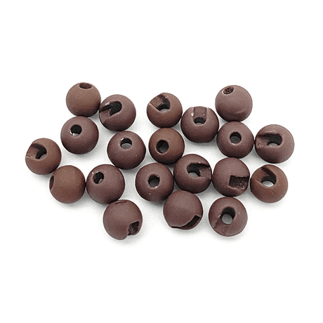 MFC Slotted Tungsten Beads 20 Pack Matte Brown / 2.4mm (3/32") Beads, Eyes, Coneheads
