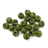MFC Slotted Tungsten Beads 20 Pack Mottled Olive / 2.4mm (3/32") Beads, Eyes, Coneheads