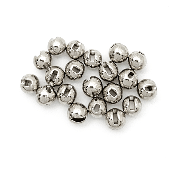 MFC Slotted Tungsten Beads 20 Pack Silver / 2.0mm (5/64") Beads, Eyes, Coneheads