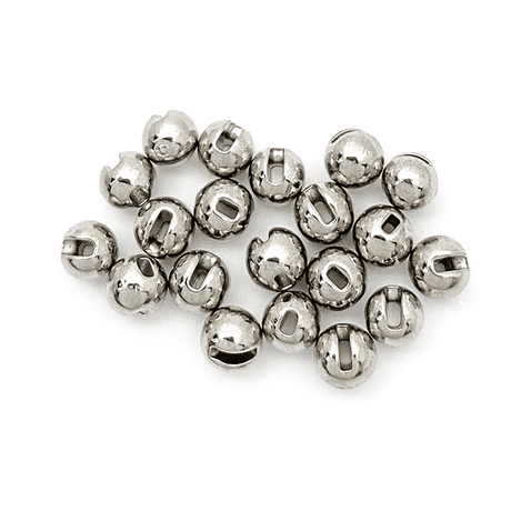 MFC Slotted Tungsten Beads 20 Pack Silver / 2.0mm (5/64") Beads, Eyes, Coneheads