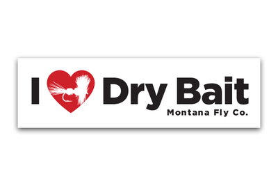 MFC Stickers I Love Dry Bait 3in x 1in