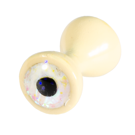 MFC Tungsten Sparkle Dumbbell Eyes Bone White/Sparkle White / Large Beads, Eyes, Coneheads