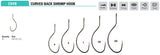 Mustad Curved Back Shrimp Hook 2XH 1XL Forged Straight TitanX 25 Pack Hooks