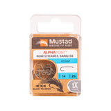 Mustad Streamer Hook 9671 2XH 3XL Barbless Forged Down Eye TitanX 25 Pack Size 10 Hooks