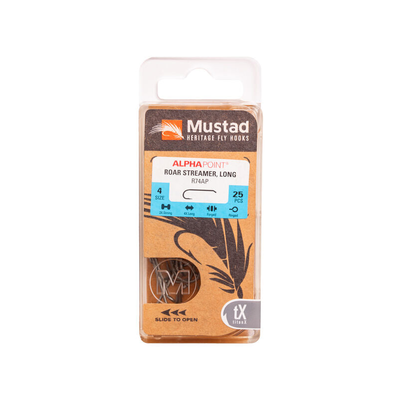 Mustad Streamer Fly Hook - 4X Long 25 Pack - R74AP – Dakota Angler