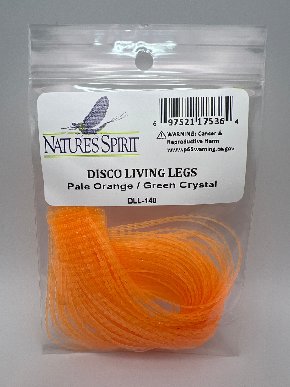 Nature's Spirit Disco Living Legs Pale Orange / Green Crystal Rubber Legs