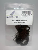 Nature's Spirit Disco Nymph Legs Brown Olive Rubber Legs