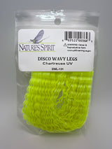 Nature's Spirit Disco Wavy Legs Chartreuse UV Rubber Legs
