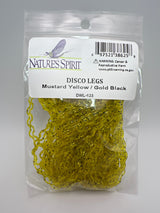 Nature's Spirit Disco Wavy Legs Mustard Yellow / Gold Black Rubber Legs
