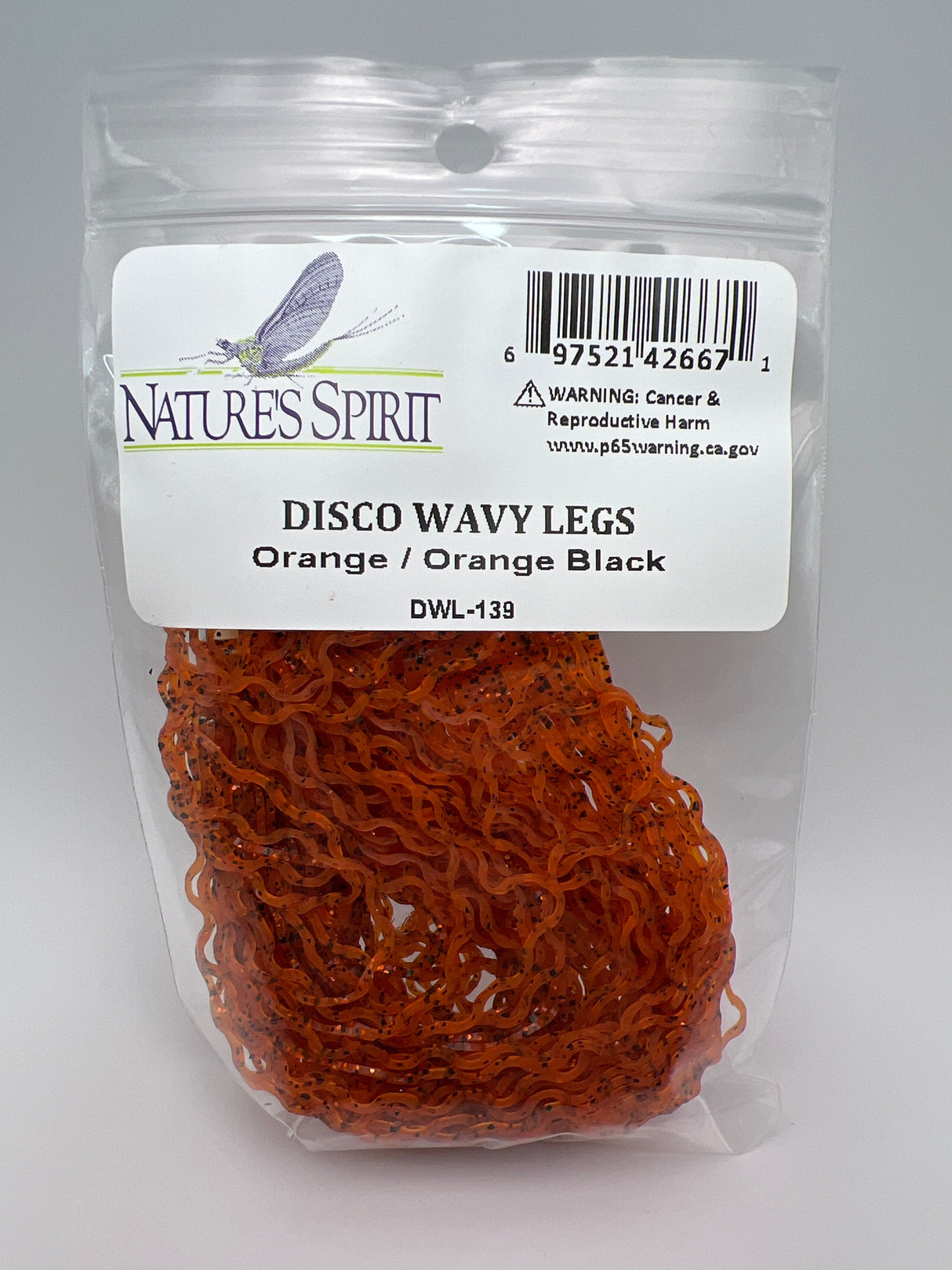 Nature's Spirit Disco Wavy Legs Orange / Orange Black Rubber Legs