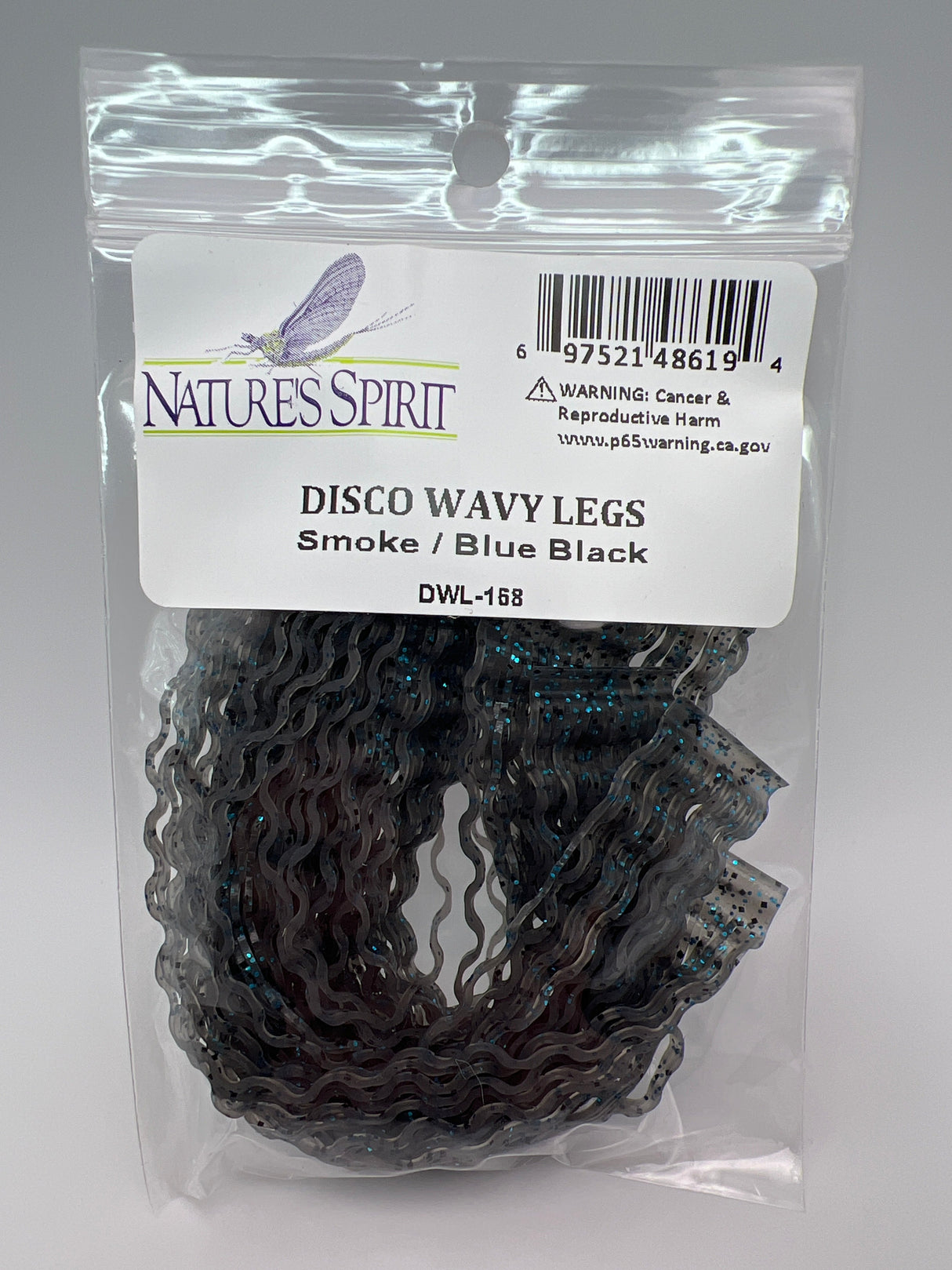 Nature's Spirit Disco Wavy Legs Smoke / Blue Black Rubber Legs