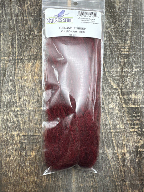 Nature's Spirit Icelandic Sheep Hair Midnight Red Hair, Fur