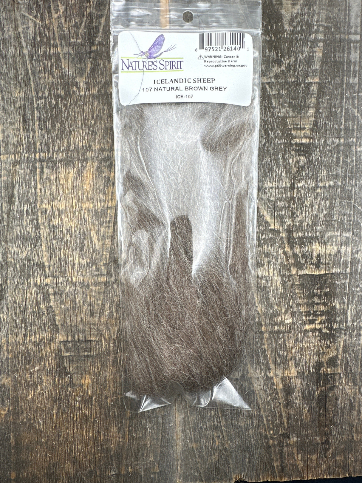 Nature's Spirit Icelandic Sheep Hair Natural Brown Grey Hair, Fur