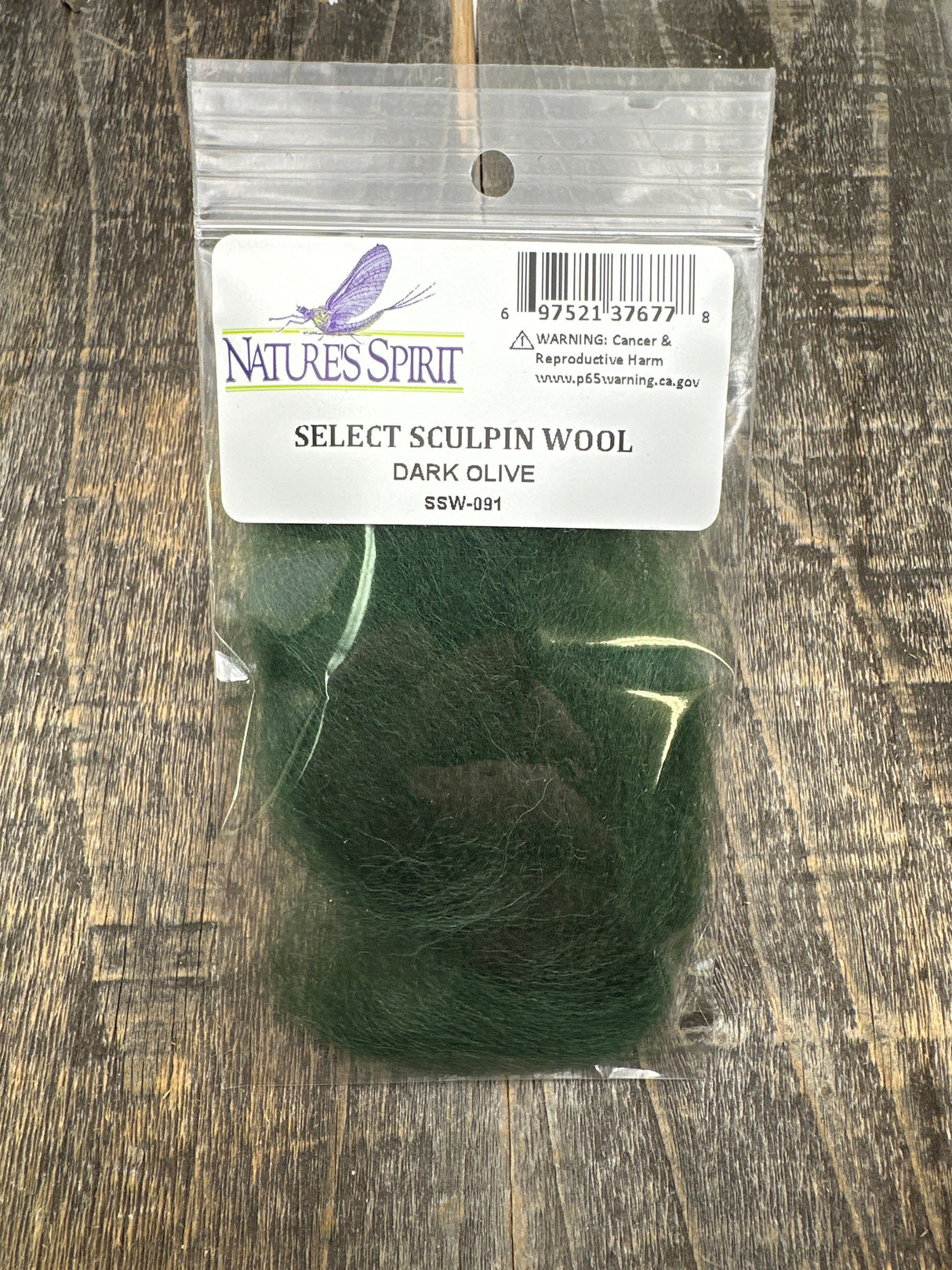 Nature's Spirit Select Sculpin Wool Dark Olive Hair, Fur