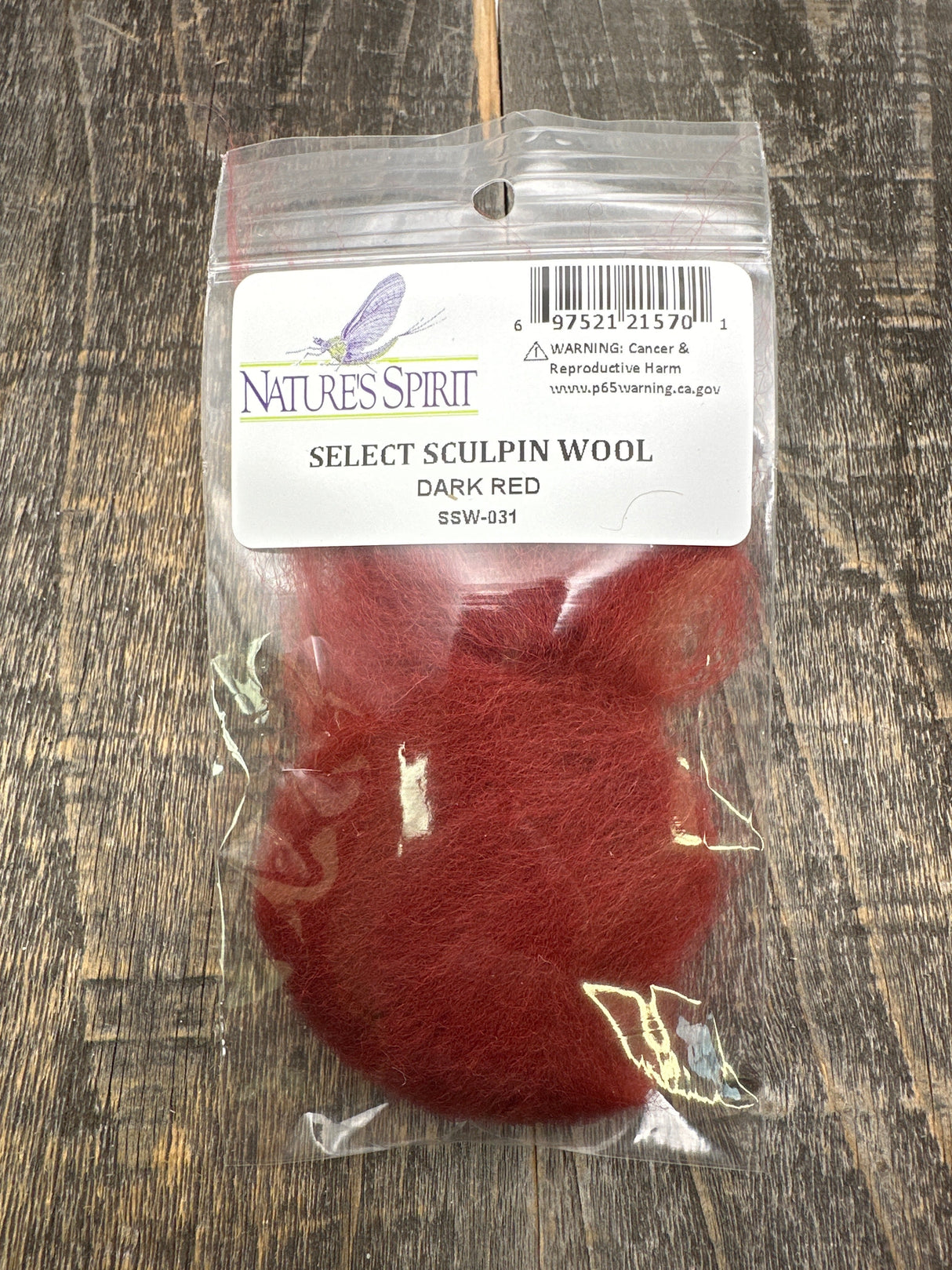 Nature's Spirit Select Sculpin Wool Dark Red Hair, Fur