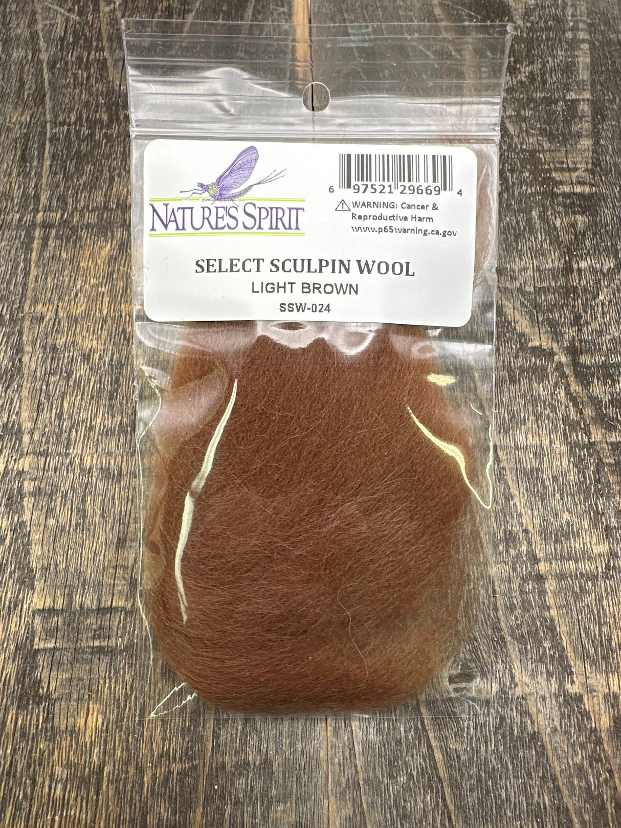 Nature's Spirit Select Sculpin Wool Light Brown Hair, Fur