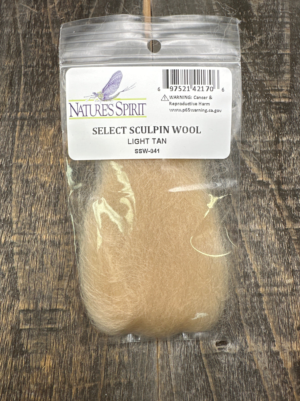 Nature's Spirit Select Sculpin Wool Light Tan Hair, Fur