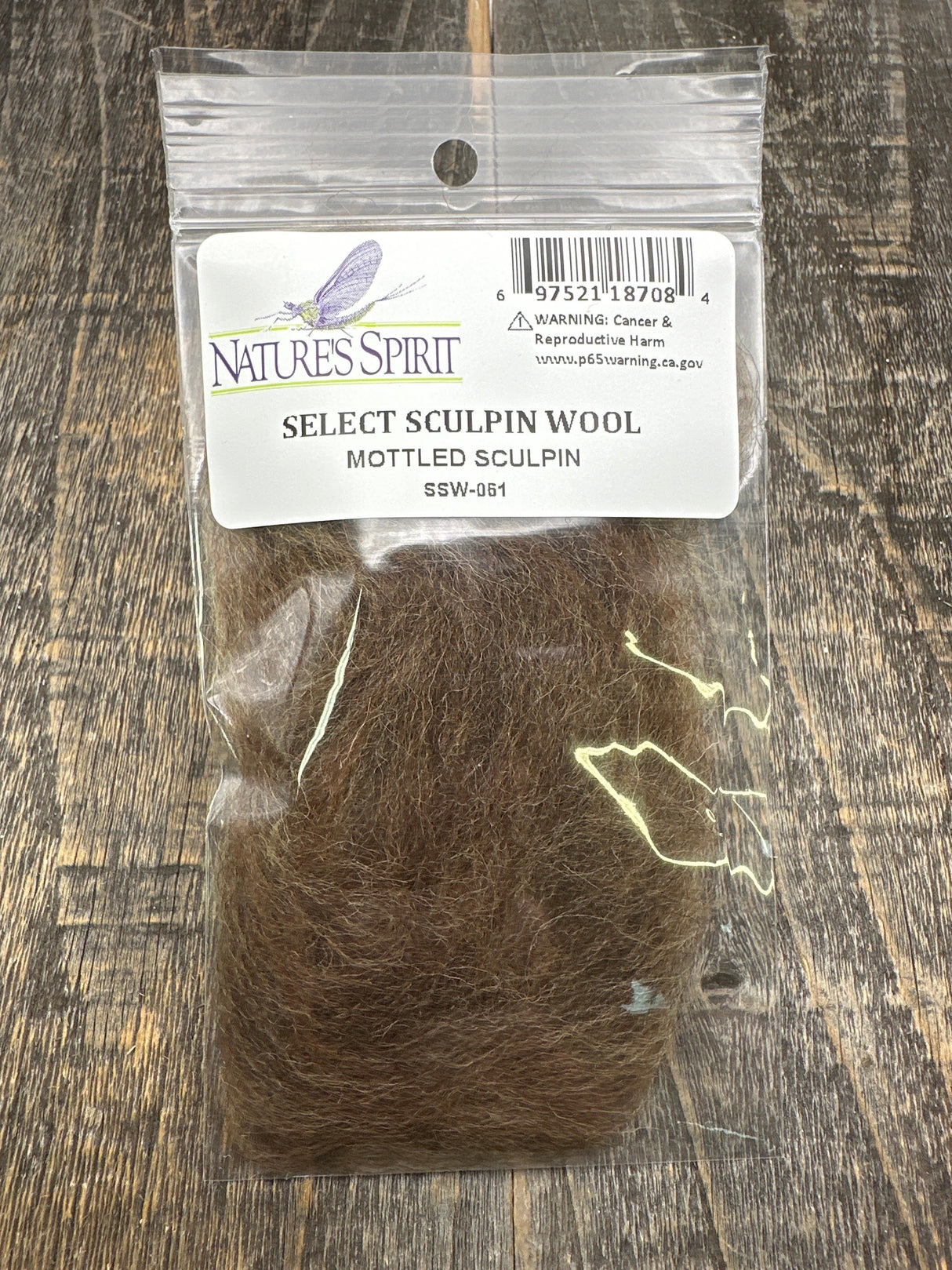 Nature's Spirit Select Sculpin Wool Mottled Sculpin Hair, Fur