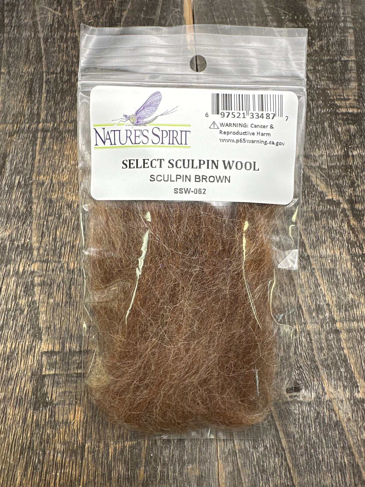 Nature's Spirit Select Sculpin Wool Sculpin Brown Hair, Fur