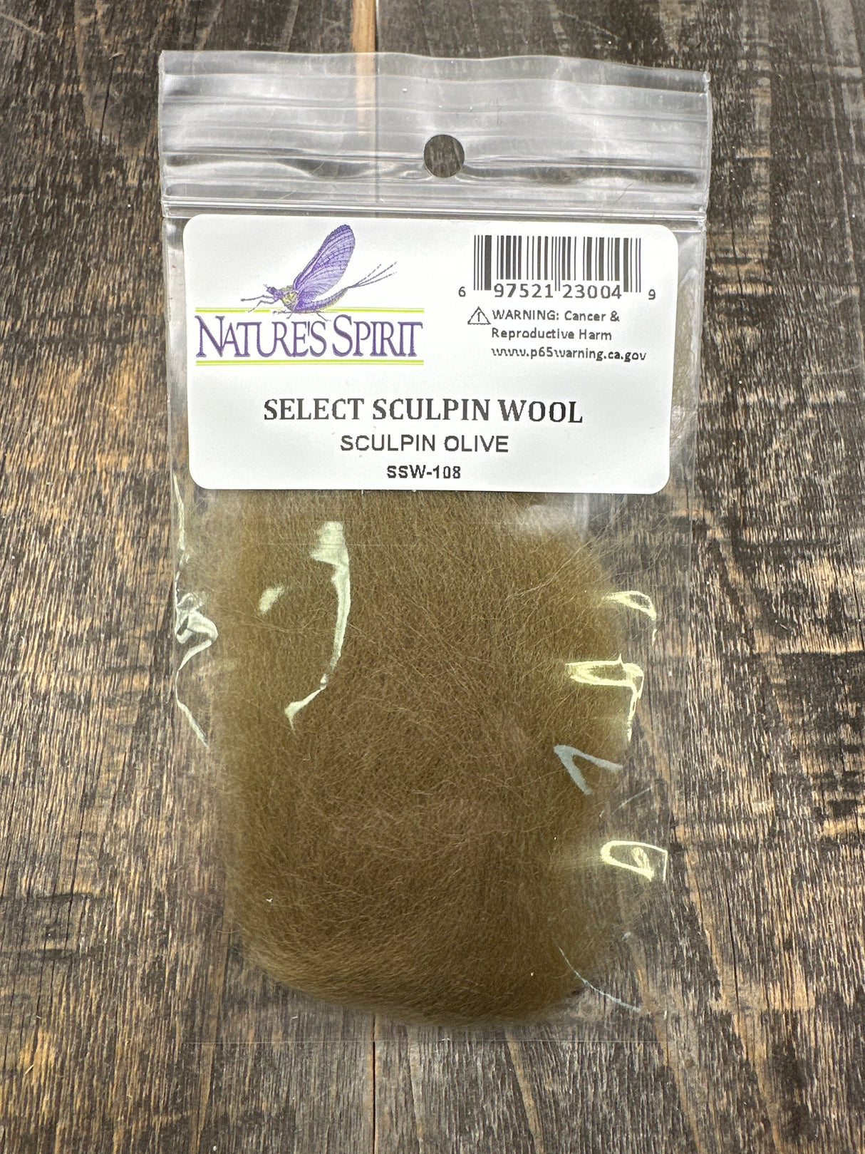 Nature's Spirit Select Sculpin Wool Sculpin Olive Hair, Fur