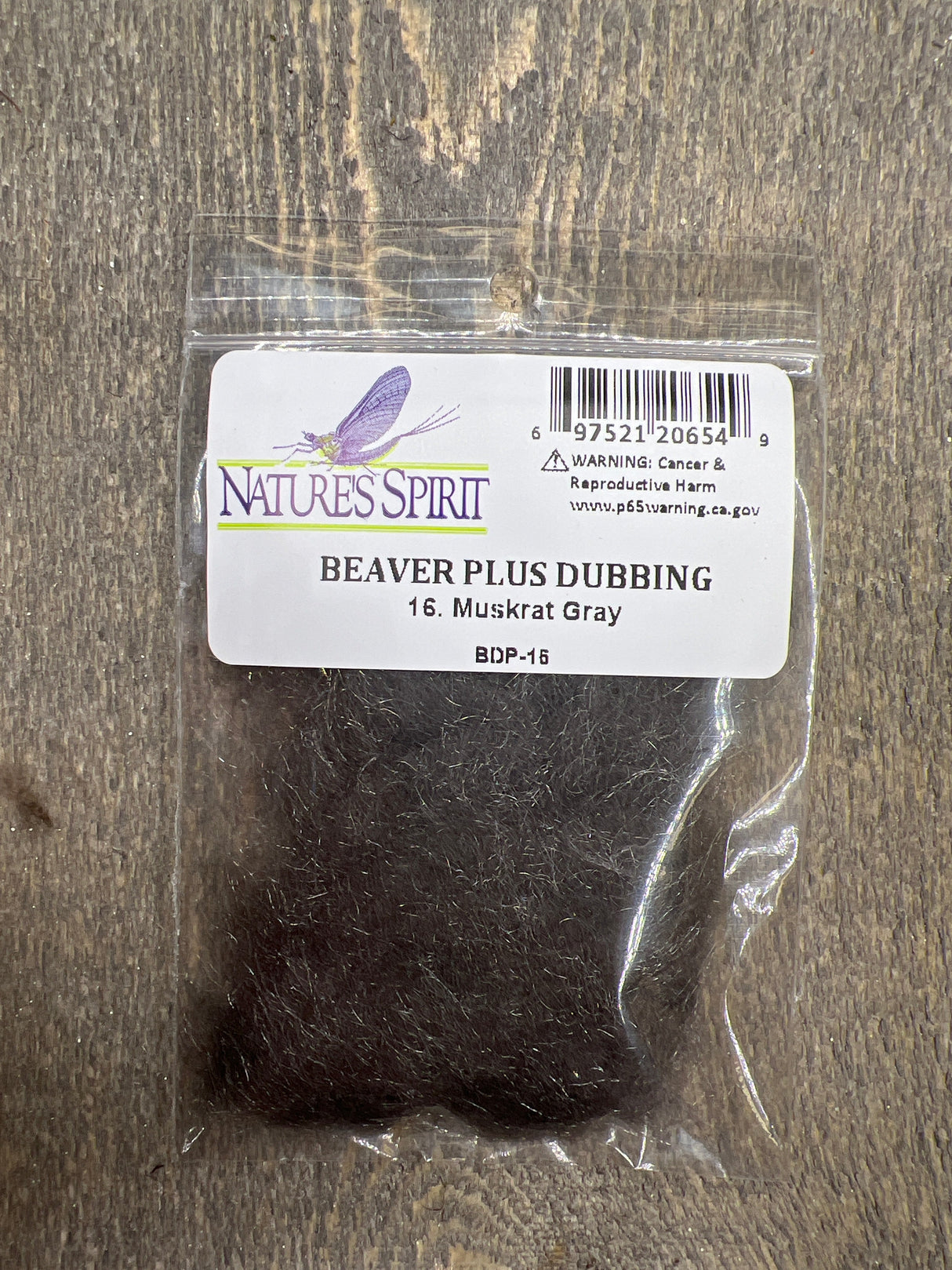 Nature Spirit Beaver Plus Dubbing Muskrat Gray Dubbing