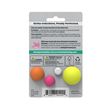 Oros + Casting For Recovery Variety 4-Pack Strike Indicators