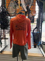 Patagonia Logo Men's Cap Cool Sun Hoodie Coal Orange - Black and White Design / S clothing