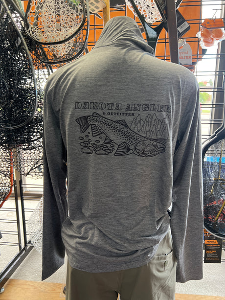 Patagonia Logo Men's Cap Cool Sun Hoodie Forge Grey - Black and White Design / S clothing