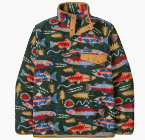 Patagonia M's Lightweight Synch Snap-T Pullover Salmon Energy: Old Growth Green / M Clothing