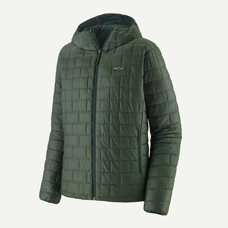 Patagonia M's Nano Puff Fitz Roy Trout Hoody Old Growth Green / L Clothing