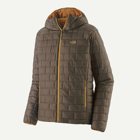 Patagonia M's Nano Puff Fitz Roy Trout Hoody Otter Brown / M Clothing