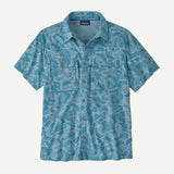 Patagonia M's S/S Self Guided Sun Shirt Coastal Edge: Shore Blue / M Clothing