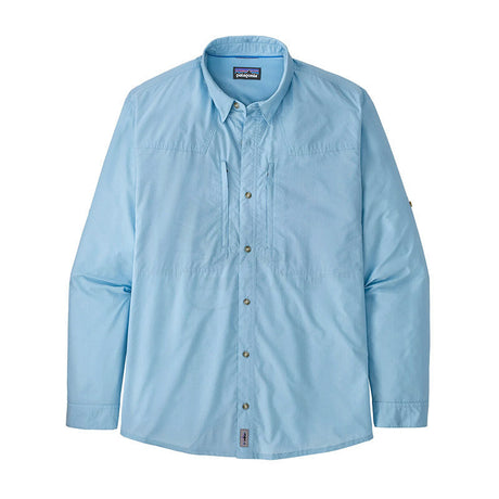 Patagonia Sun Stretch Long Sleeve Shirt Chambray: Lago Blue / M Clothing