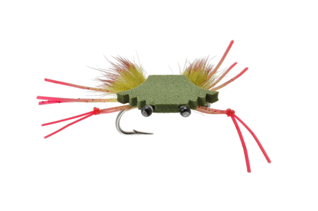 Rainy's Floating Flotsam Crab Olive / 4 Saltwater Flies