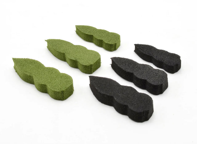 Rainy's Gorilla Cicada Bodies 3 Segment Foam Black / 6 Chenilles, Body Materials