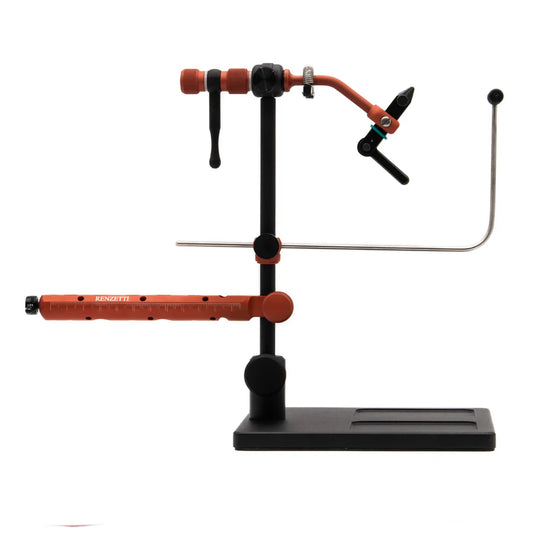 Renzetti Traveler C-2904 Copper and Black Anodized 6x6" Pedestal Base Vise with Tool Bar 4.5" Fly Tying Vises