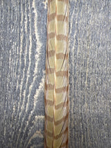 Ringneck Pheasant Tail Center Pair Bleached Ginger Pheasant Feathers