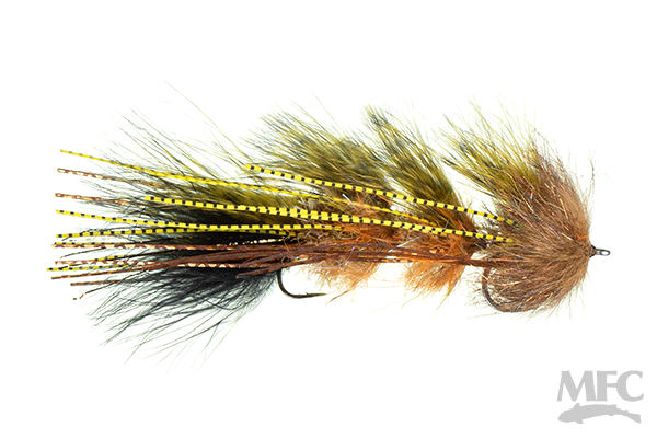 Schultzy's Mini Cold Water Nut Dark Skulpin / 4 Warmwater Flies