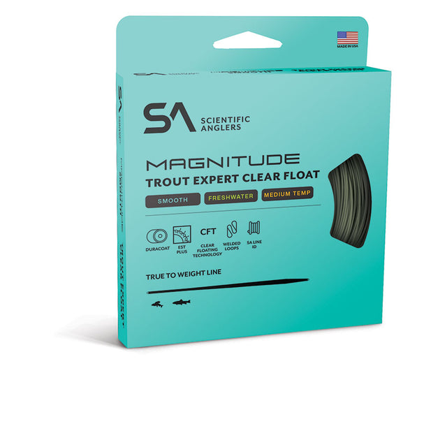 Scientific Anglers Magnitude Smooth Trout Expert 10' Clear Float Tip Fly Line Sage Green/Clear / WF-4-F Fly Line