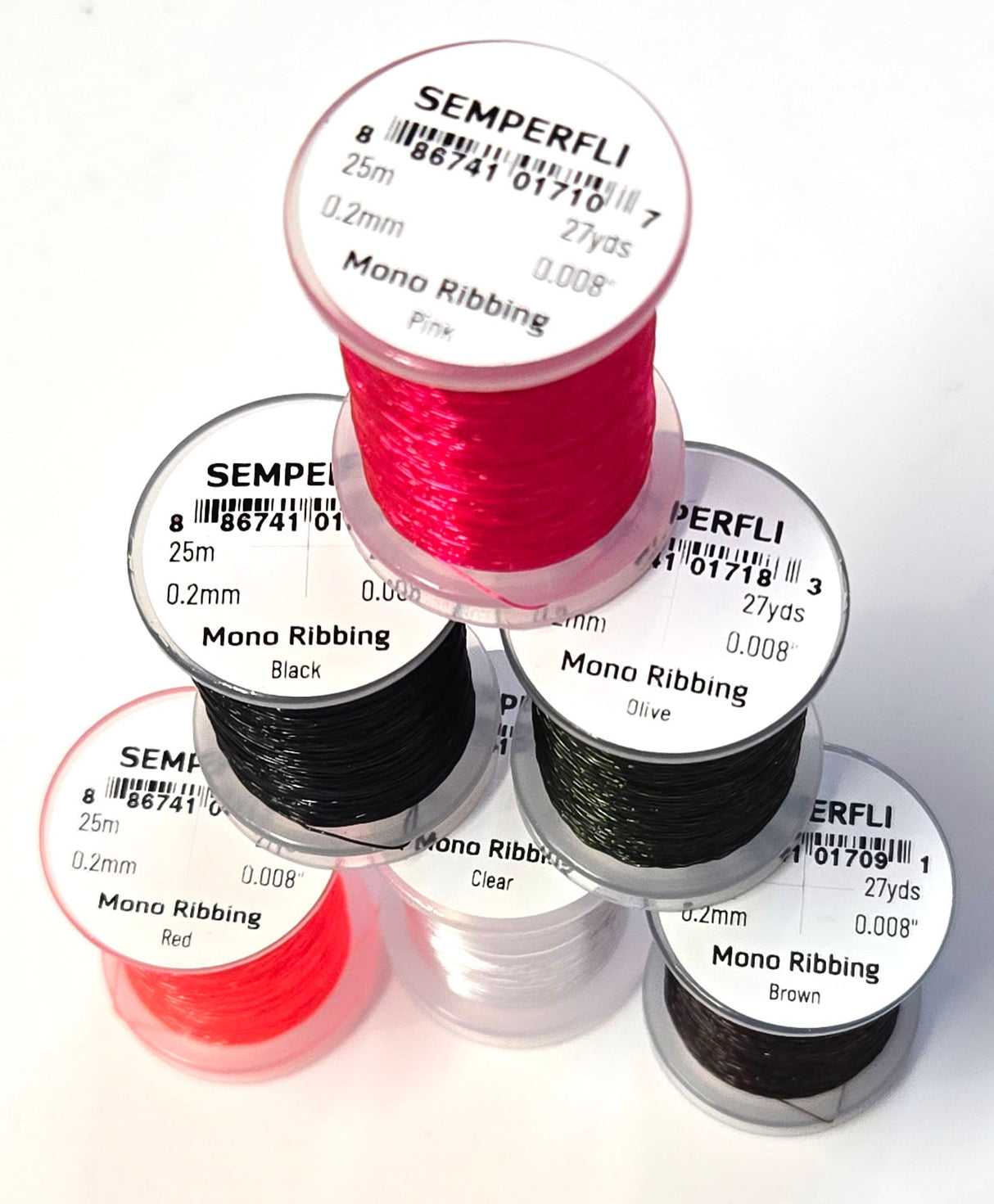 Semerfli Mono Ribbing Thread Large 0.2mm / Black Threads